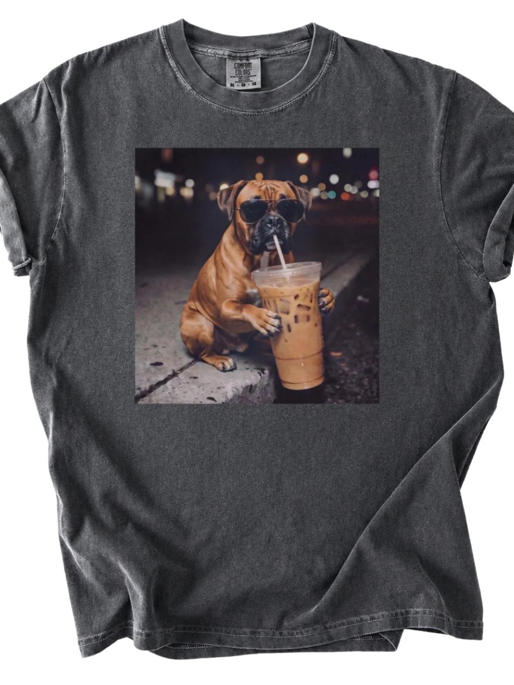 Comfort Colors Pepper Pug Graphic Tee - Short Sleeve Women's Top